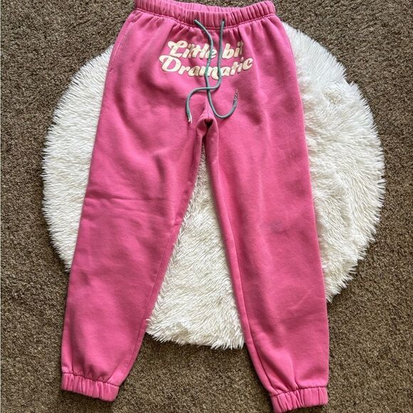 Edikted Pants - Edikted Sweatpants Little Bit Dramatic Pink Womens Size Medium